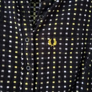 Fred Perry Black and Yellow Shirt Dress